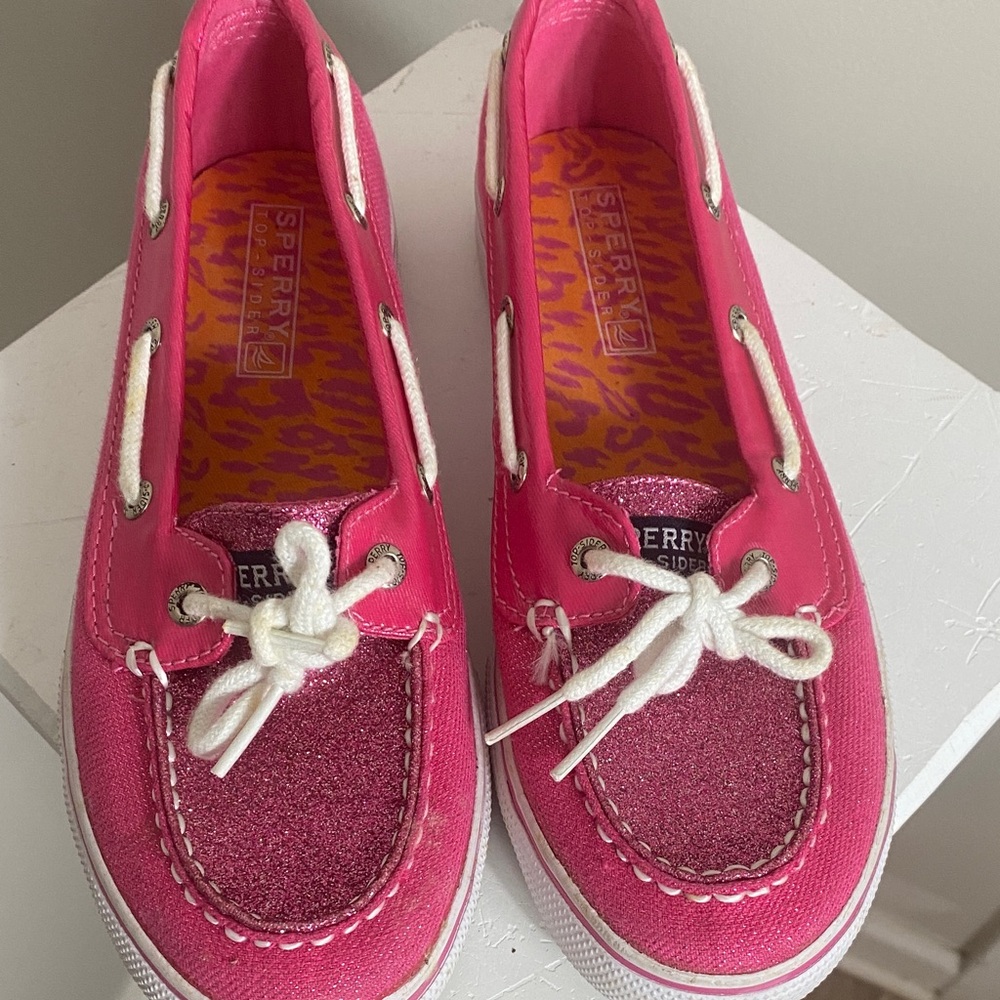 Sperry Kids Sparkly Pink Sneakers